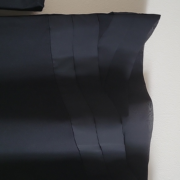 Chico's Black Ponte Knit Tulip Hem 3/4 Sleeve Tunic Top Size Medium/8 - Picture 2 of 5